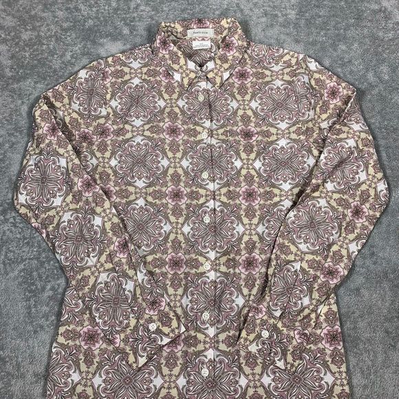 Van Heusen Damask Pattern Button Pocket Blouse Shirt Size Small Petite Women’s - Picture 2 of 12